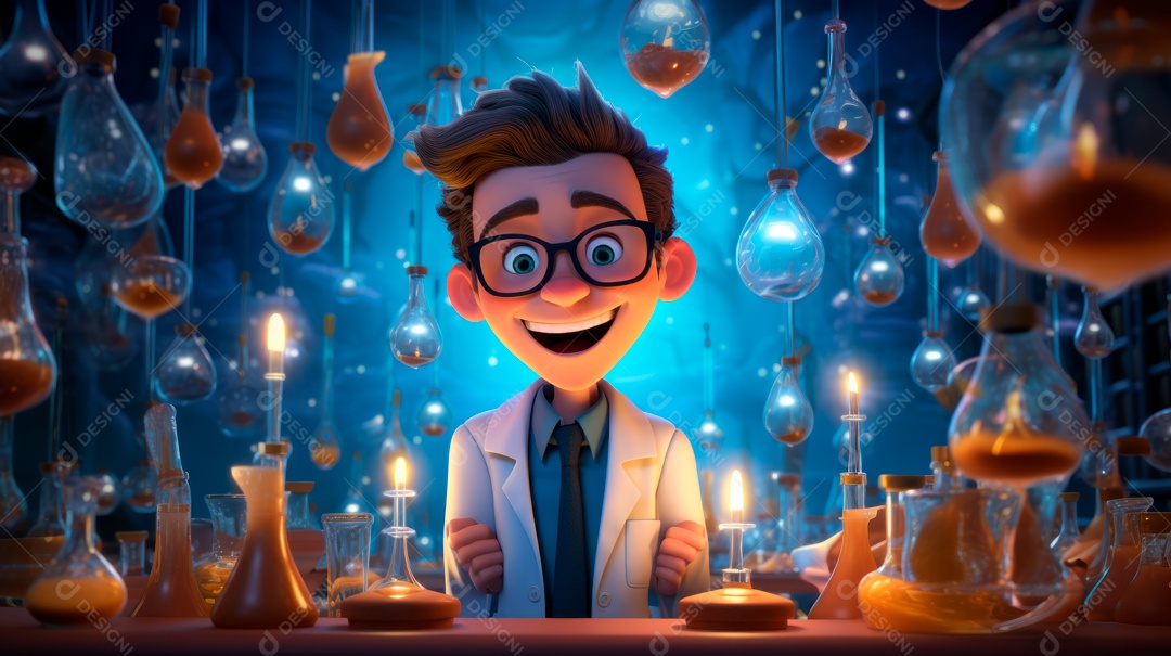 Laboratório de ciências de desenhos animados em 3D do Dia Nacional da Ciência, 8 de julho IA generativa.