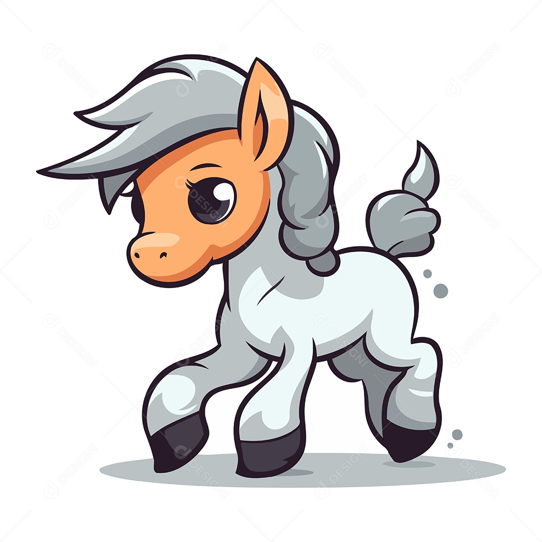 Cavalinho de Desenho Animado Ilustração Vetor EPS