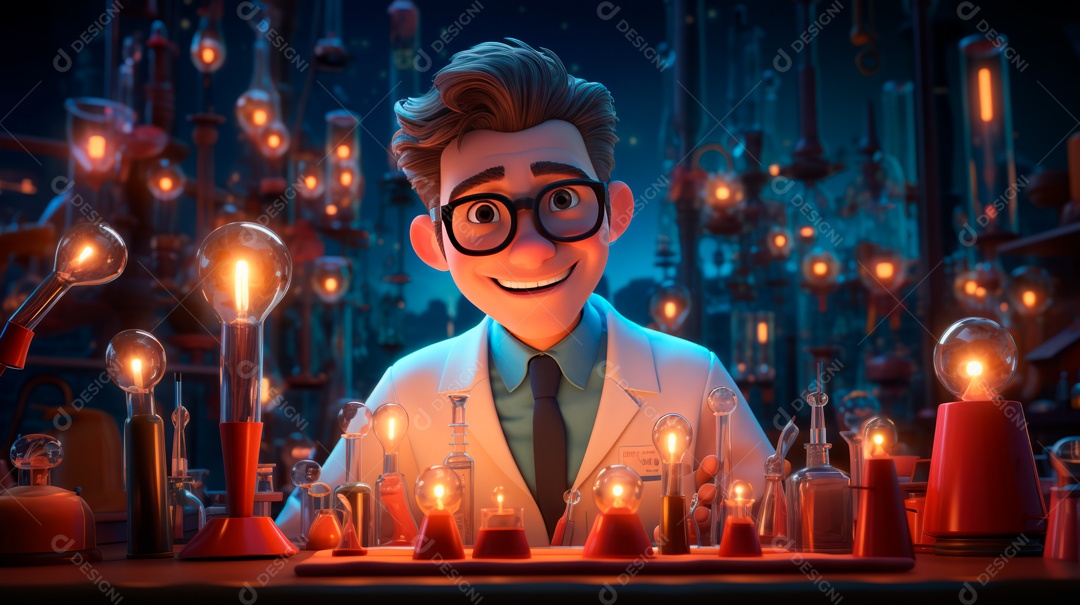 Laboratório de ciências de desenhos animados em 3D do Dia Nacional da Ciência, 8 de julho IA generativa.