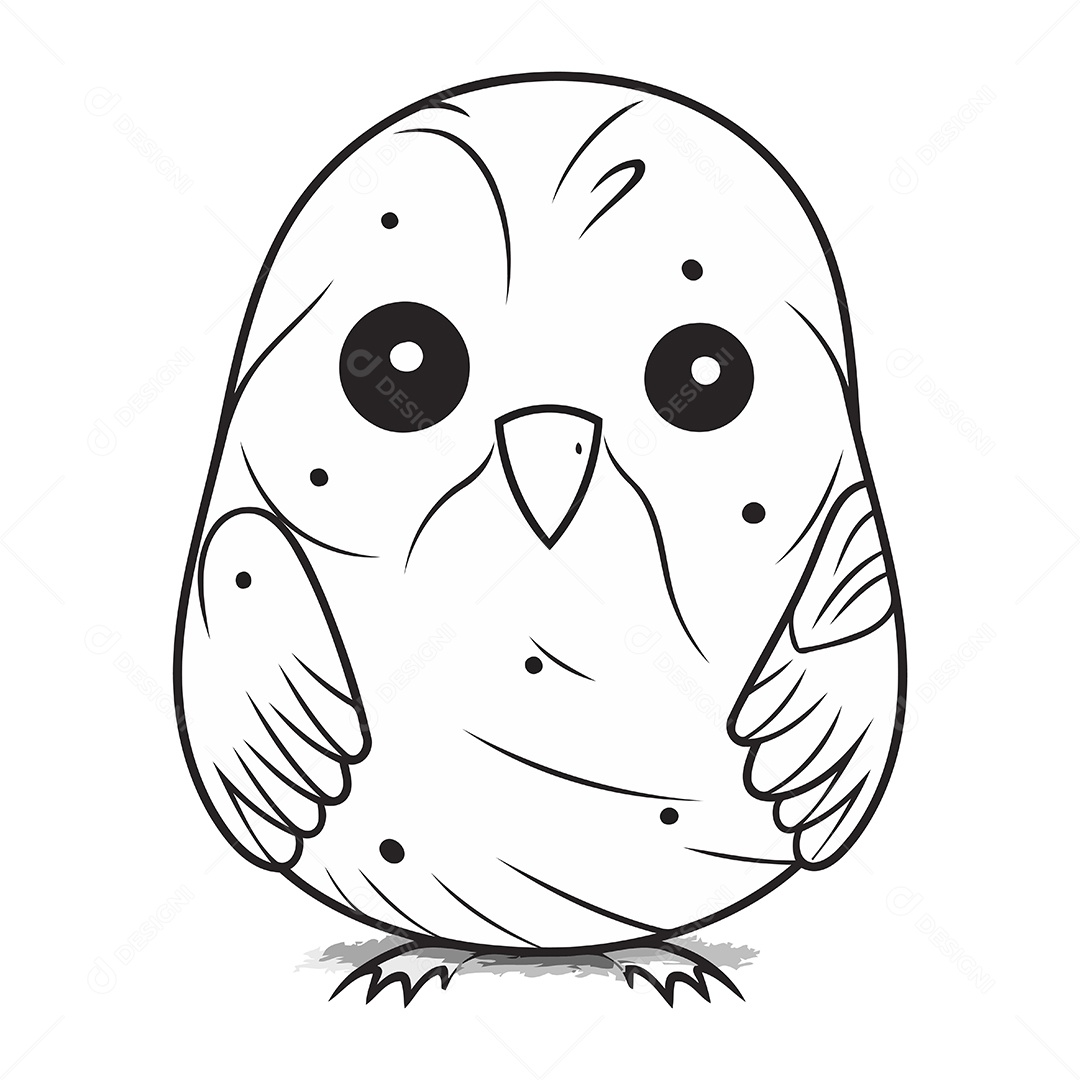 Coruja de Desenho Animado Ilustração Vetor EPS