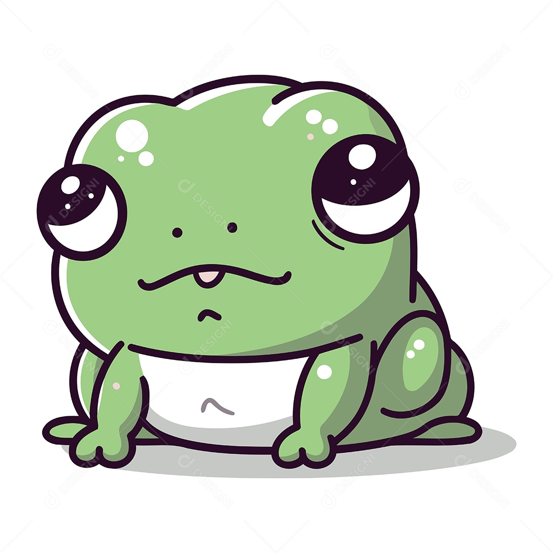 Sapo de Desenho Animado Ilustração Vetor EPS