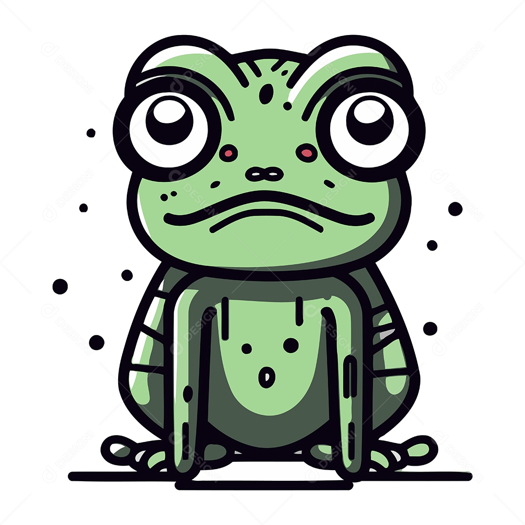 Sapo de Desenho Animado Ilustração Vetor EPS