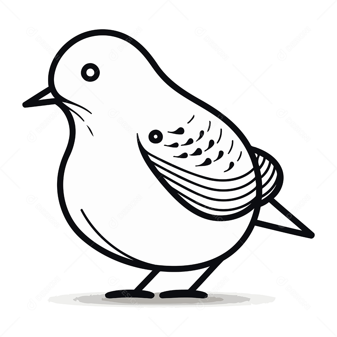 Pombo de Desenho Animado Ilustração Vetor EPS