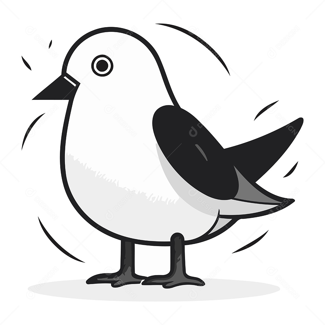 Pombo de Desenho Animado Ilustração Vetor EPS