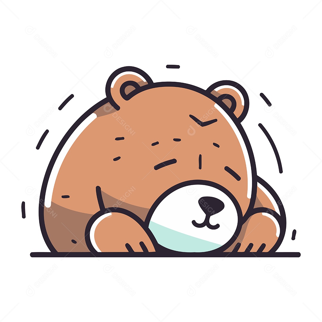 Urso de Desenho Animado Ilustração Vetor EPS