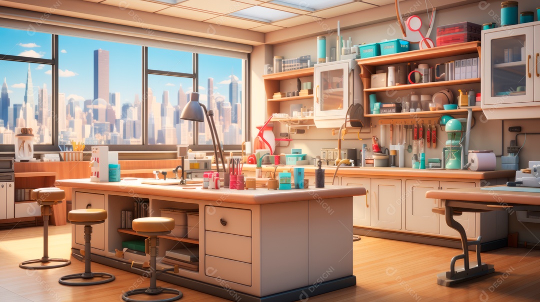 Laboratório de ciências de desenhos animados em 3D do Dia Nacional da Ciência, 8 de julho IA generativa.