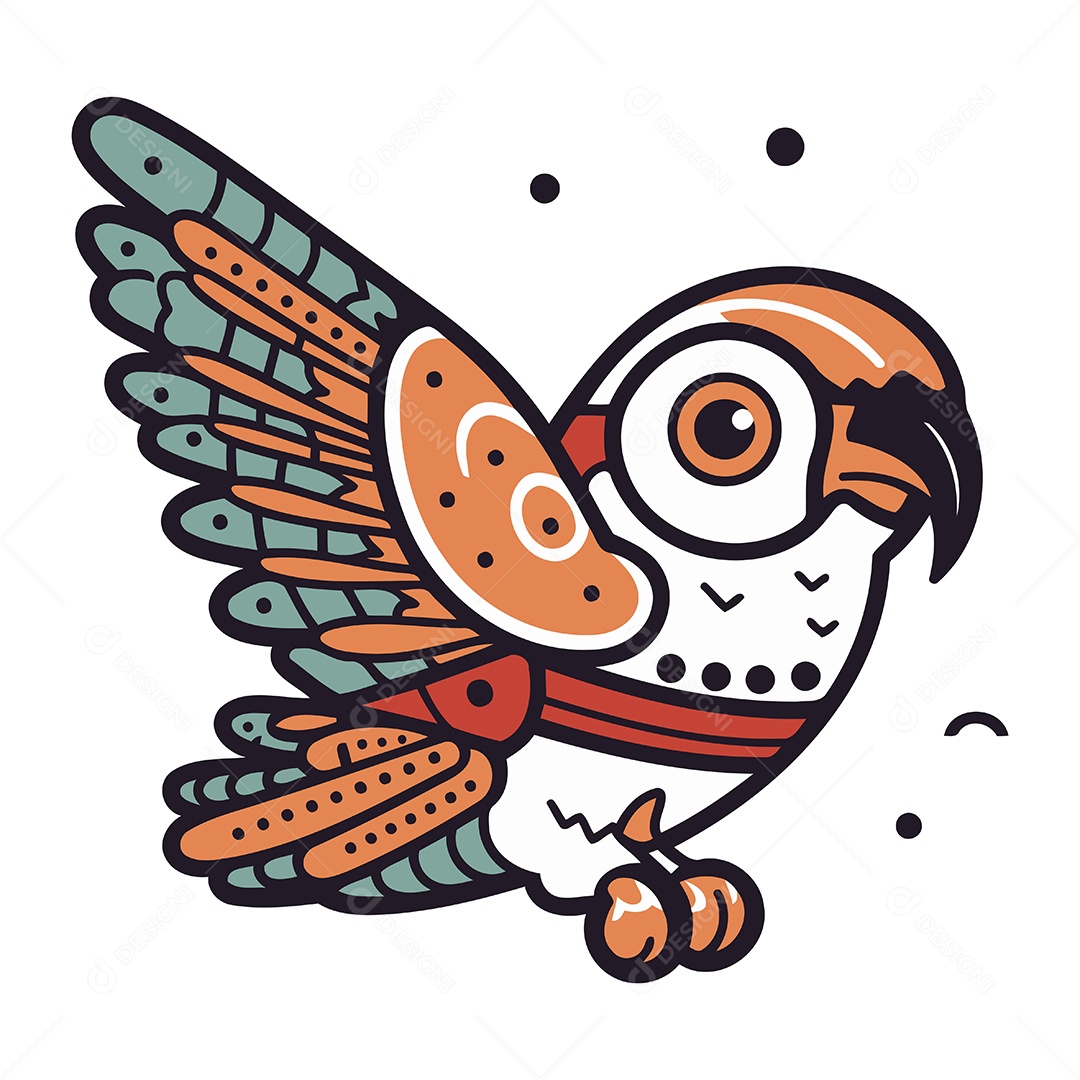 Coruja de Desenho Animado Ilustração Vetor EPS