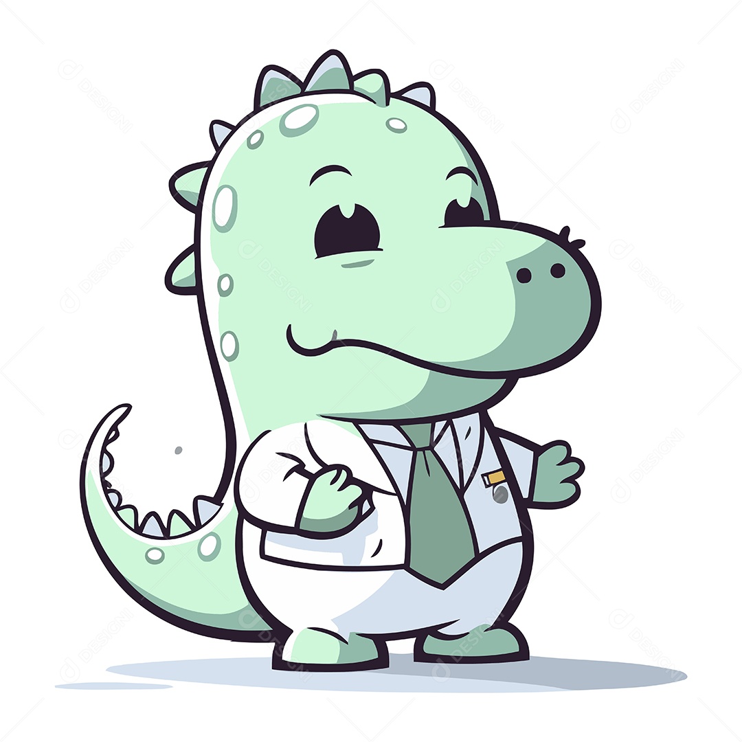 Médico Crocodilo Ilustração Vetor EPS