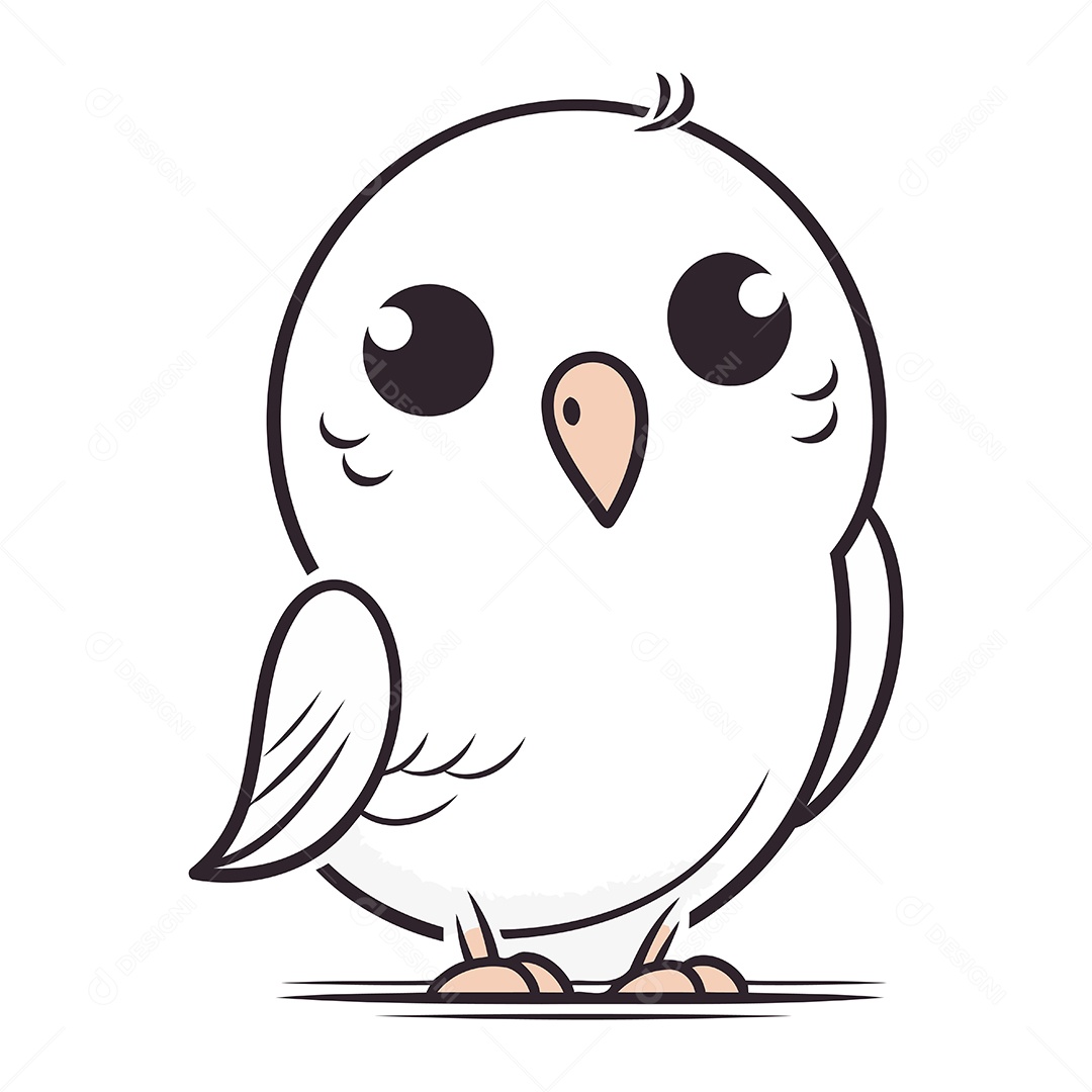 Coruja de Desenho Animado Ilustração Vetor EPS