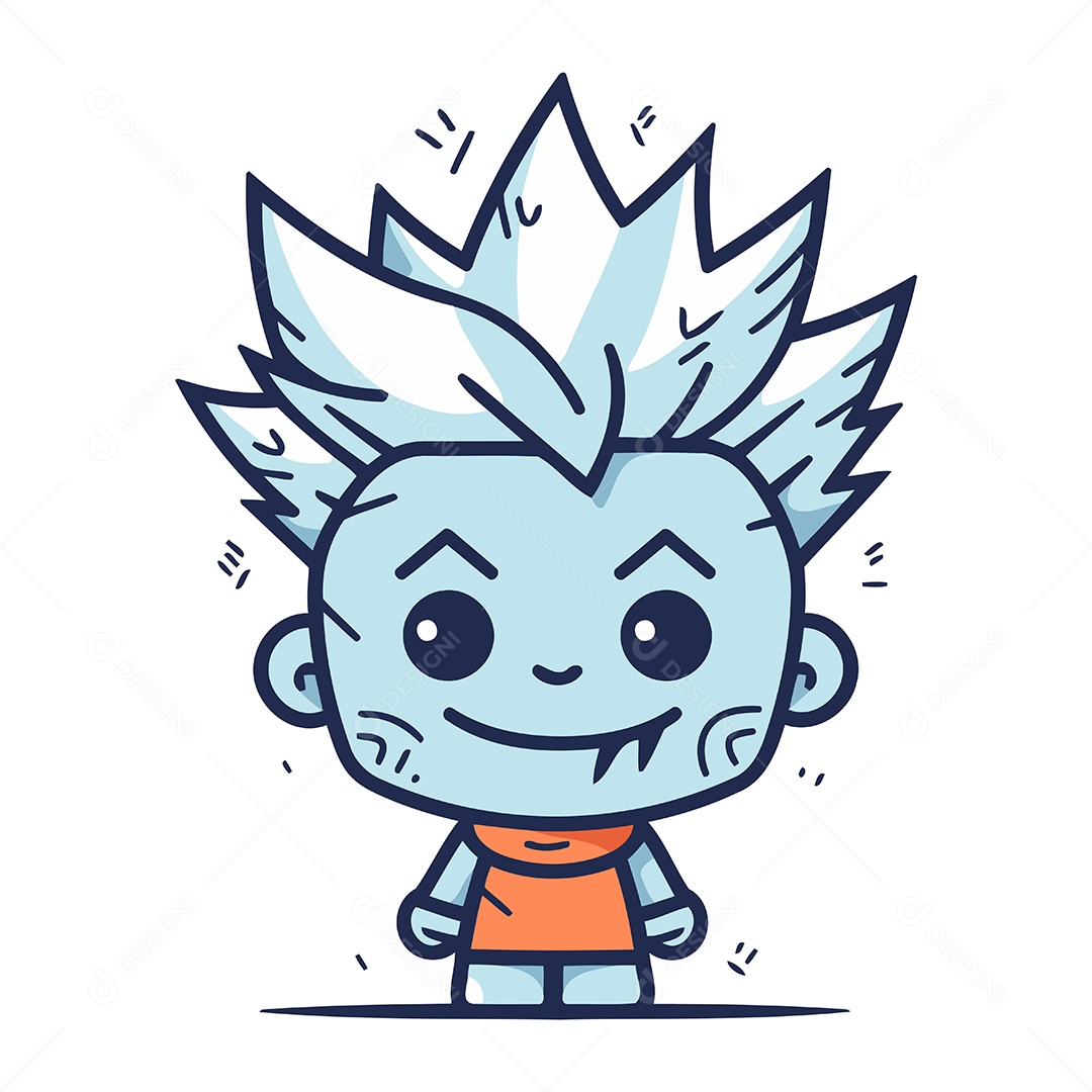 Menino de Desenho Animado Ilustração Vetor EPS