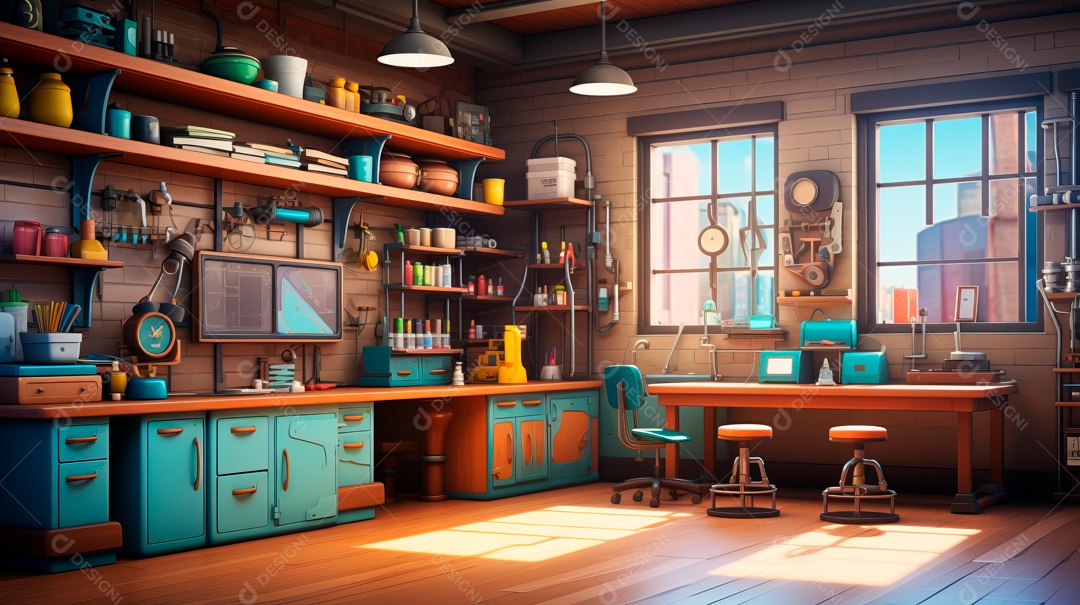 Laboratório de ciências de desenhos animados em 3D do Dia Nacional da Ciência, 8 de julho IA generativa.