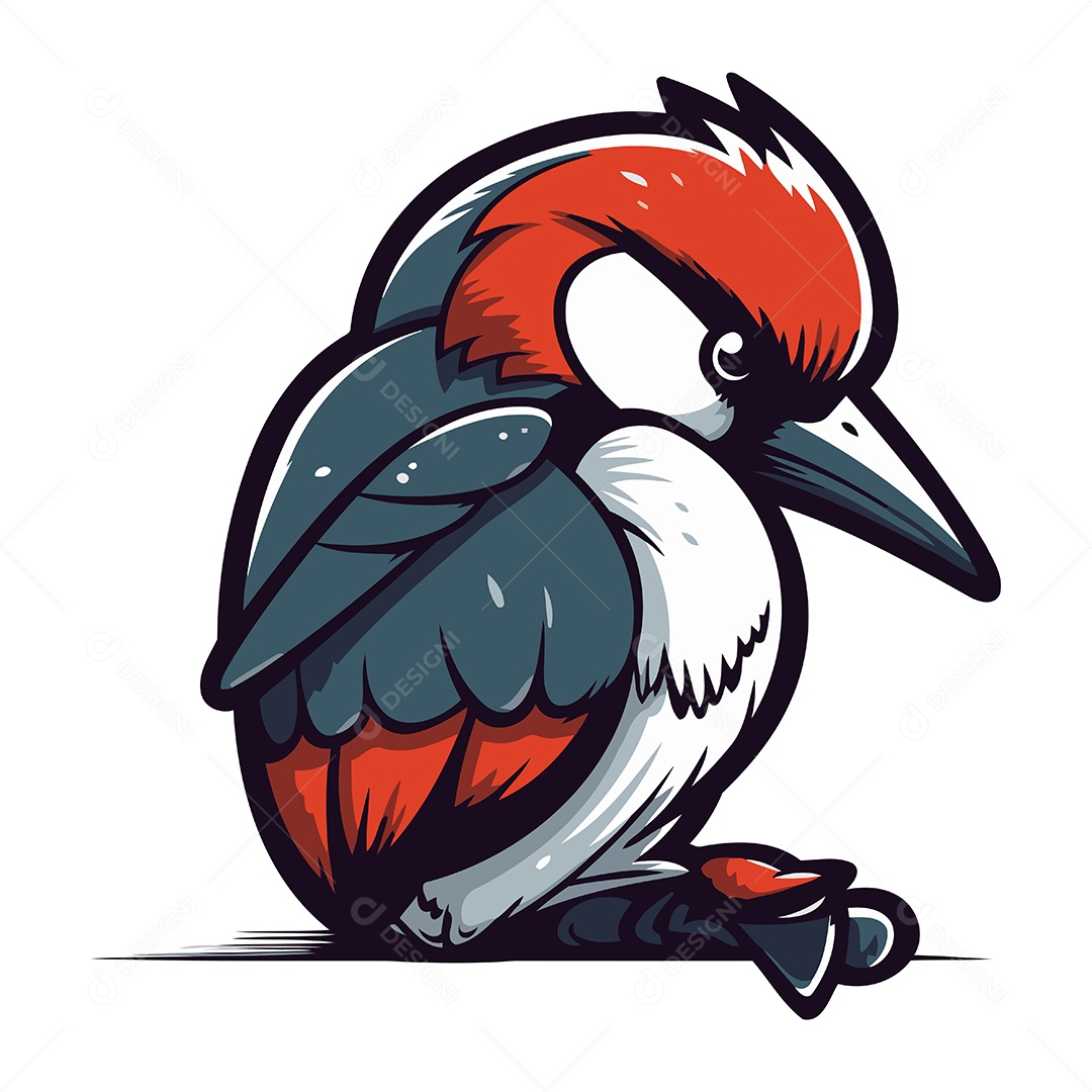 Pica Pau de Desenho Animado Ilustração Vetor EPS