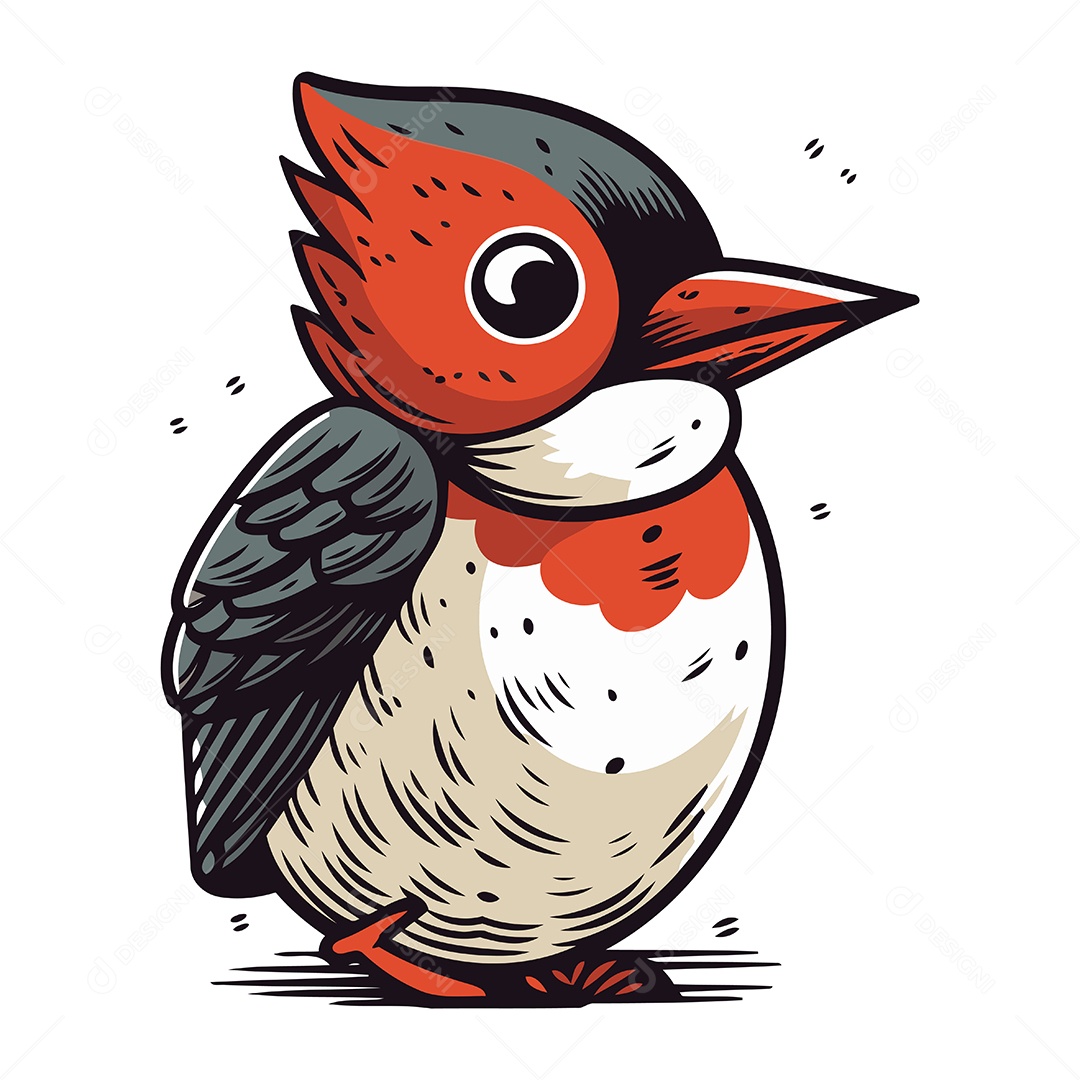 Pica Pau de Desenho Animado Ilustração Vetor EPS
