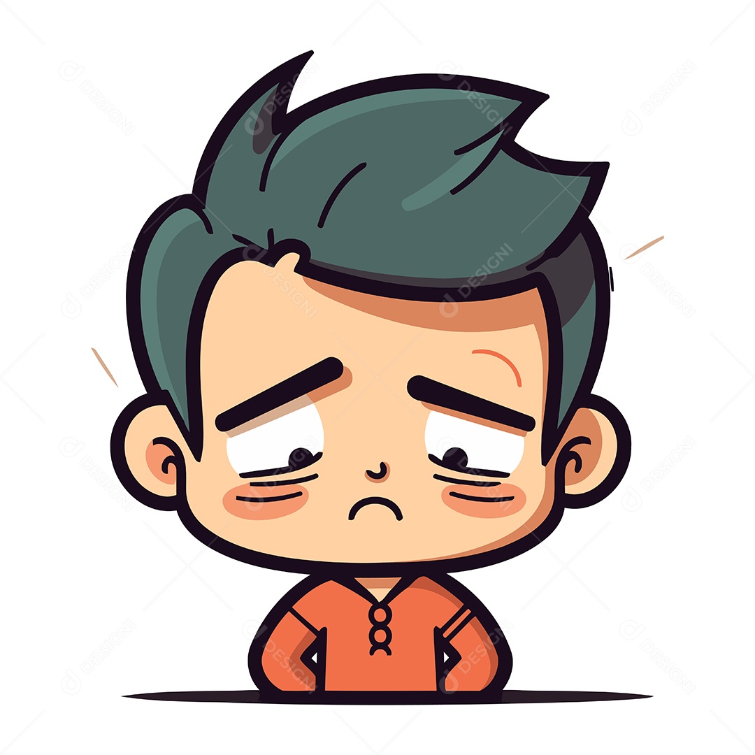 Garoto de Desenho Animado Ilustração Vetor EPS