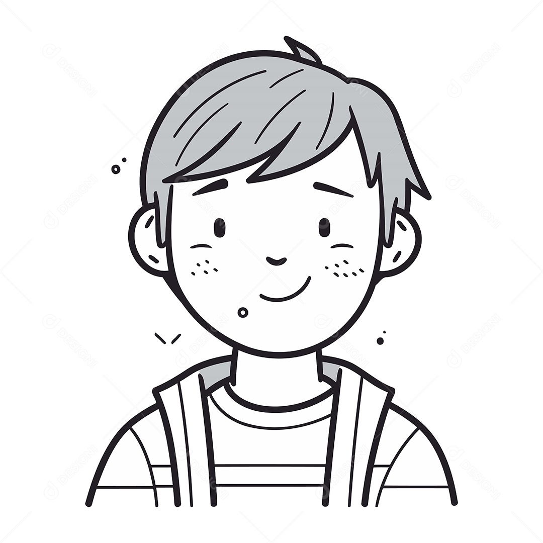 Menino de Desenho Animado Ilustração Vetor EPS