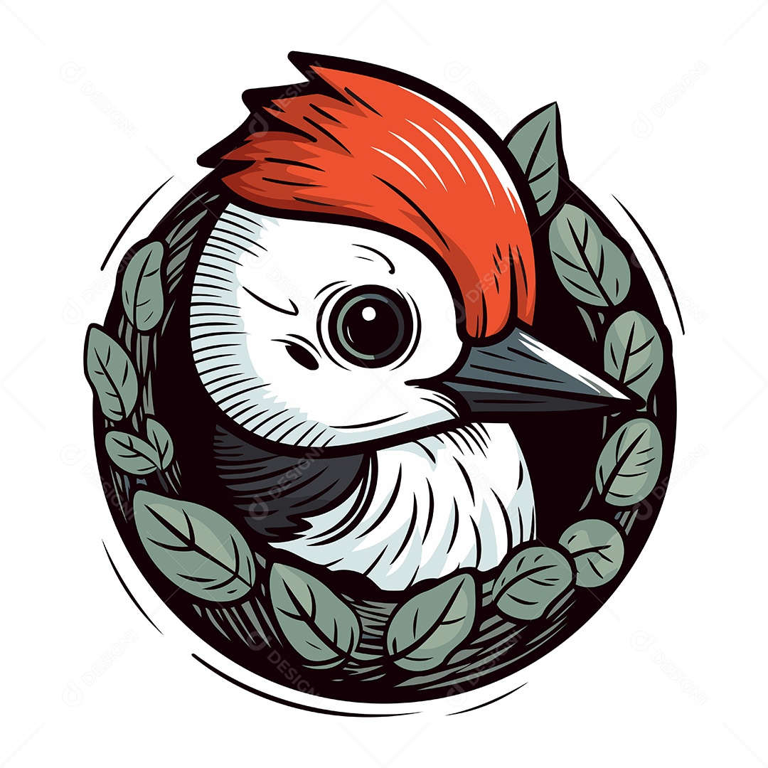 Pica Pau de Desenho Animado Ilustração Vetor EPS