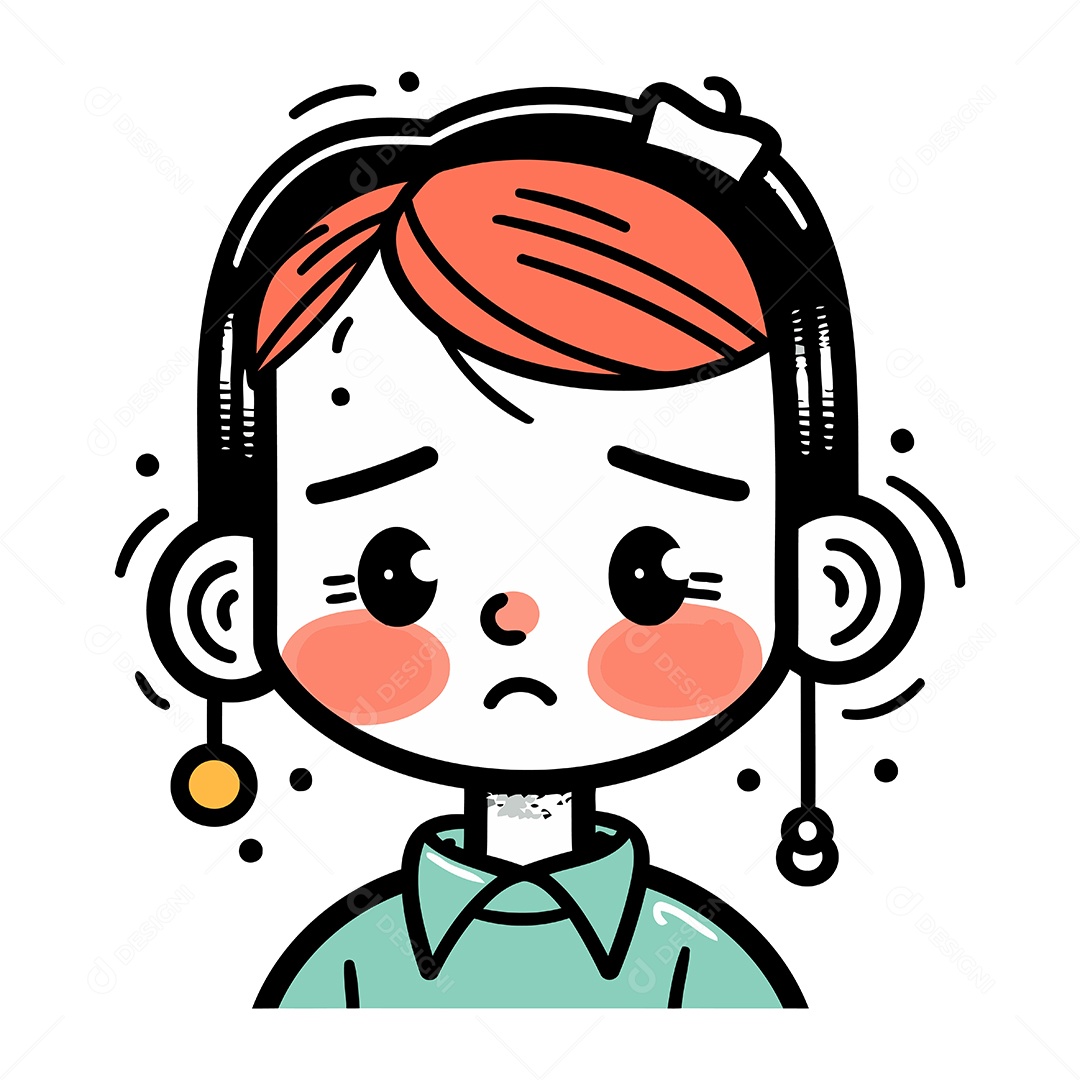 Jovem de Desenho Animado Ilustração Vetor EPS