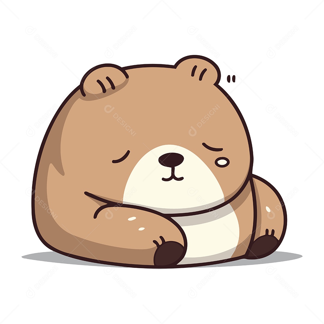 Urso de Pelúcia Fofo Ilustração Vetor EPS