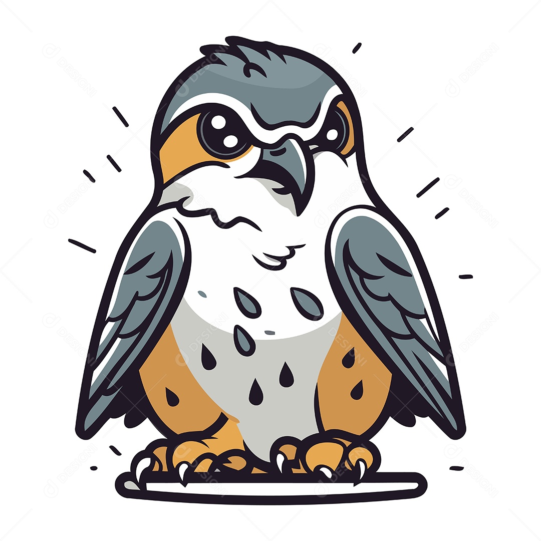 Coruja de Desenho Animado Ilustração Vetor EPS