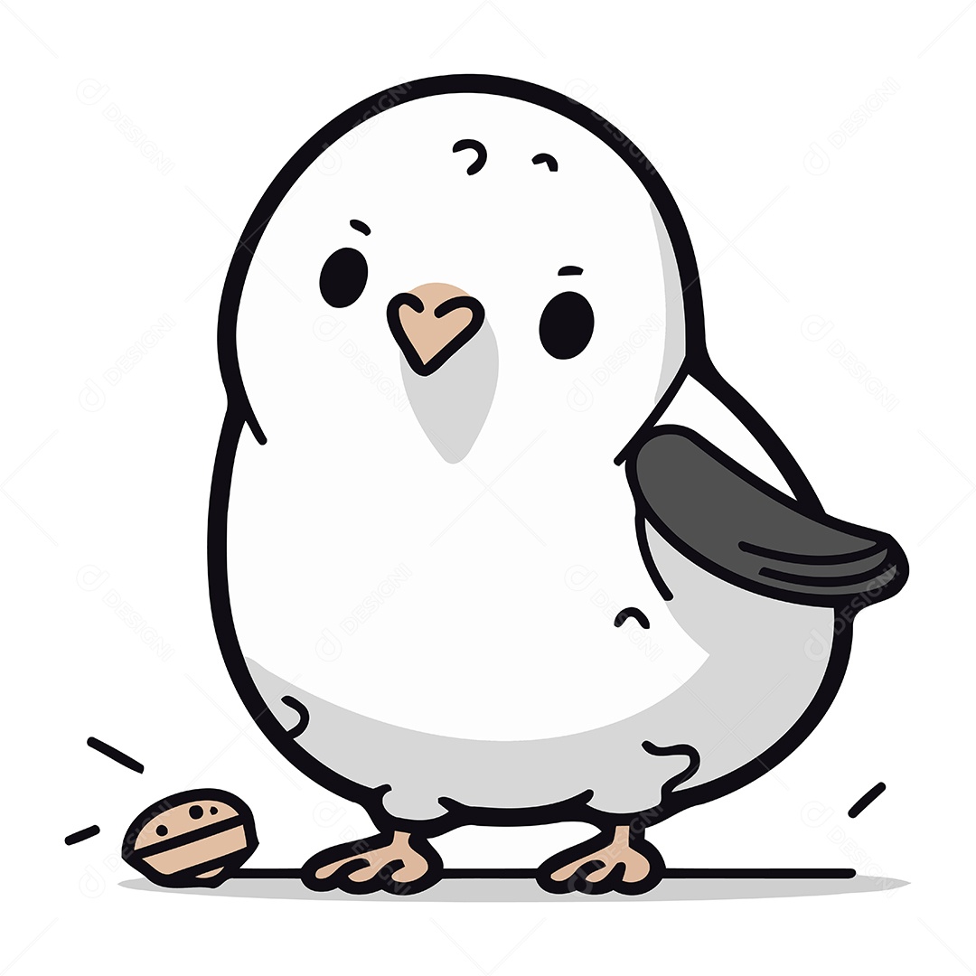 Passarinho de Desenho Animado Ilustração Vetor EPS