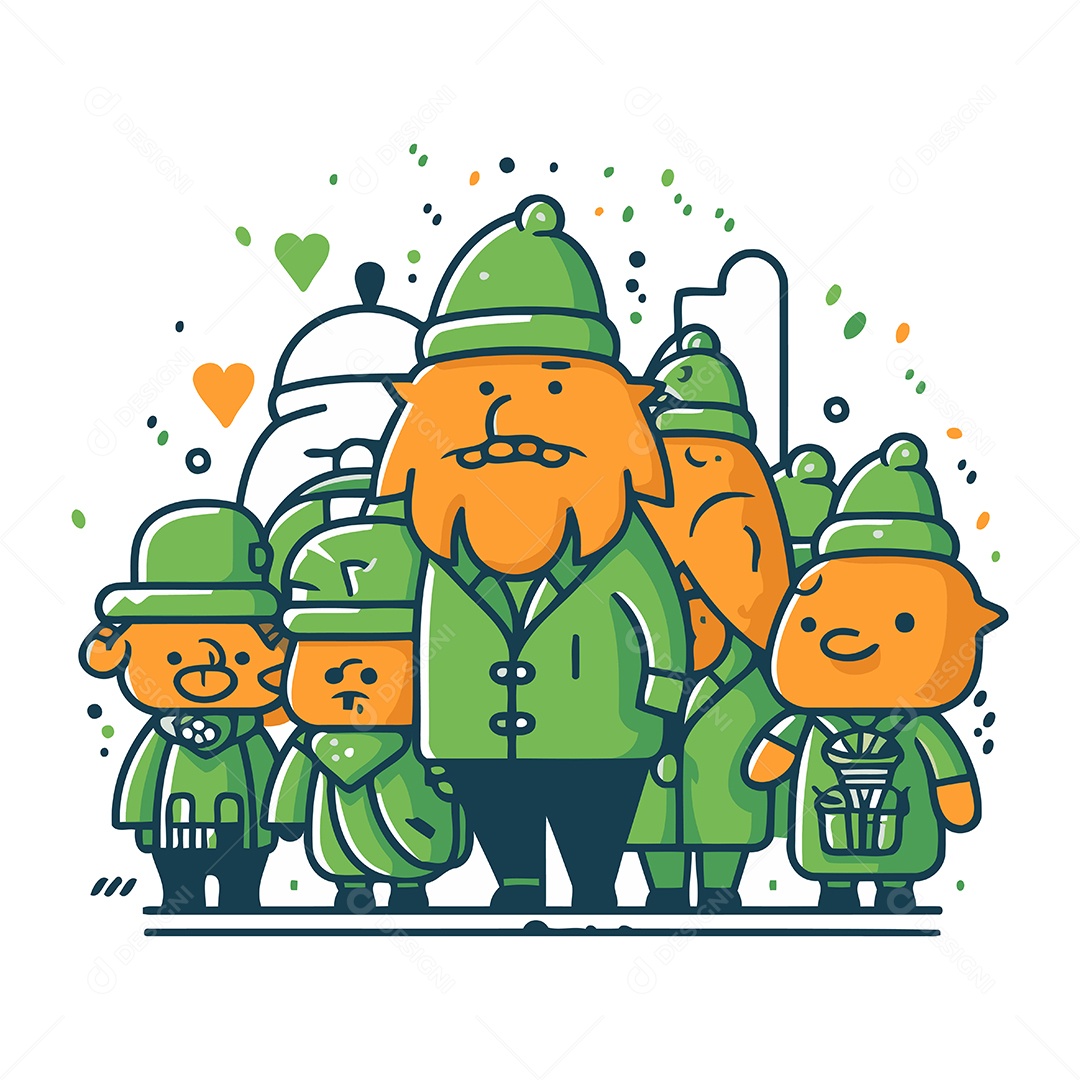 Duendes e Gnomos Ilustração Vetor EPS