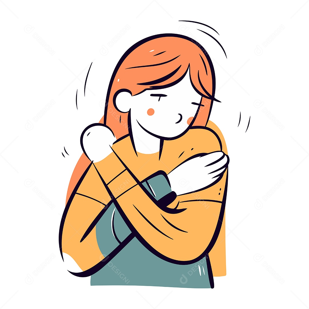 Jovem de Desenho Animado Ilustração Vetor EPS