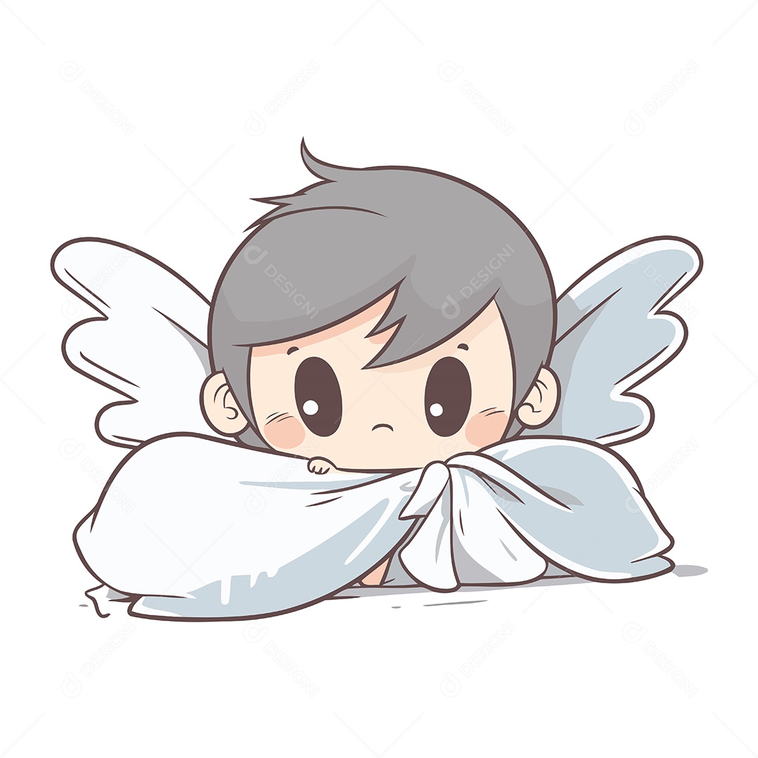 Anjo de Desenho Animado Ilustração Vetor EPS