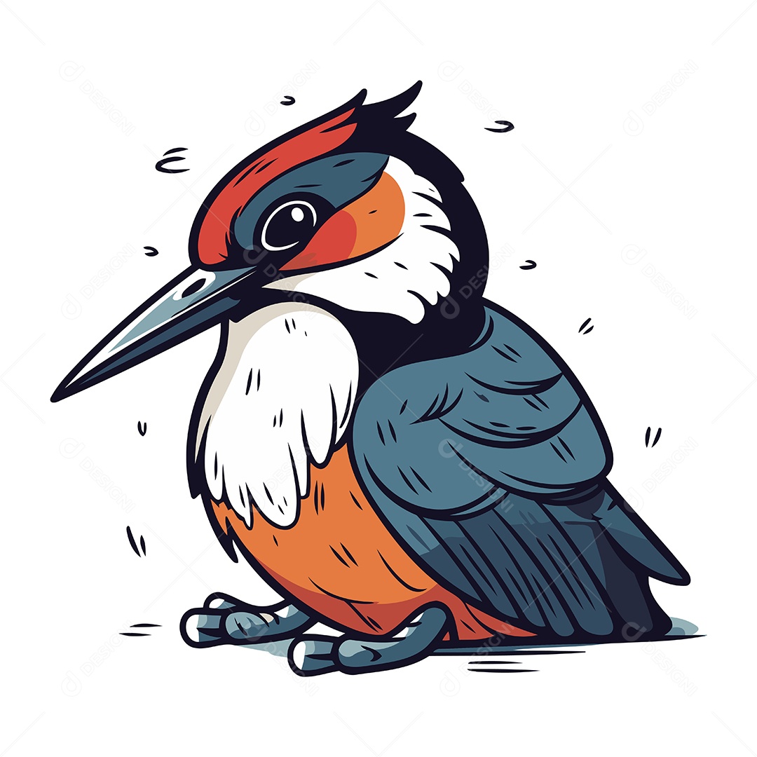 Pica Pau de Desenho Animado Ilustração Vetor EPS