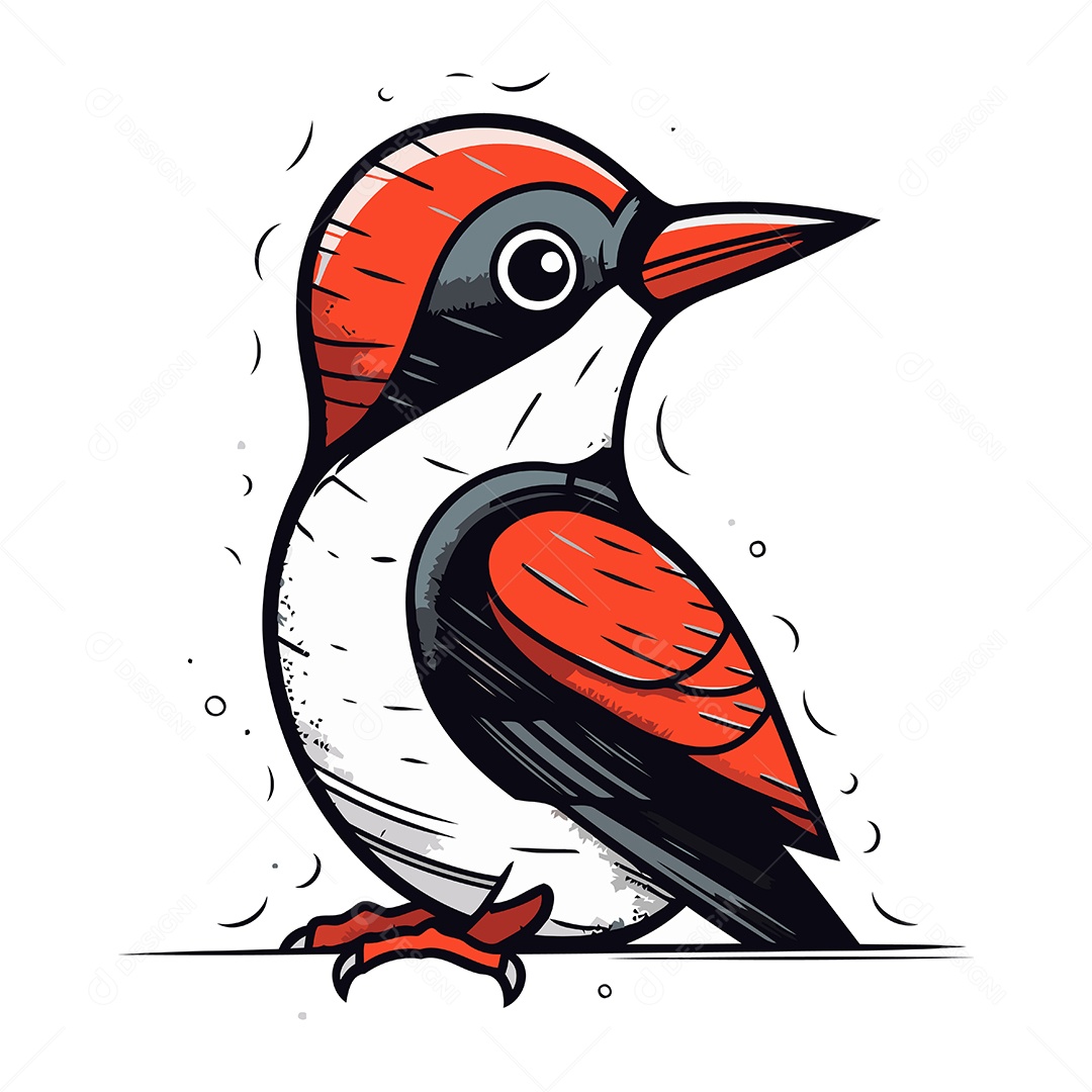 Pica Pau de Desenho Animado Ilustração Vetor EPS