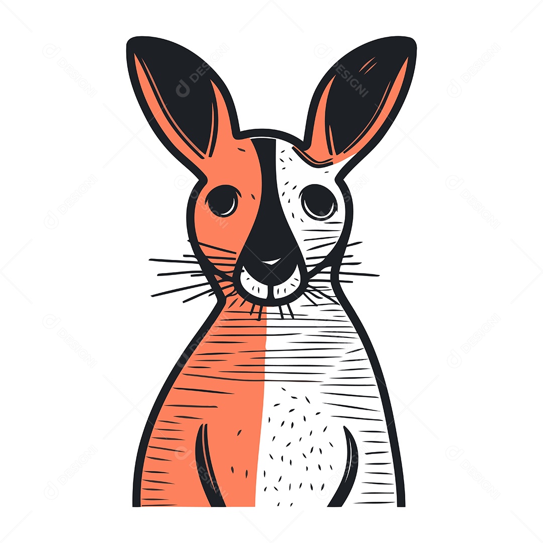 Canguru de Desenho Animado Ilustração Vetor EPS