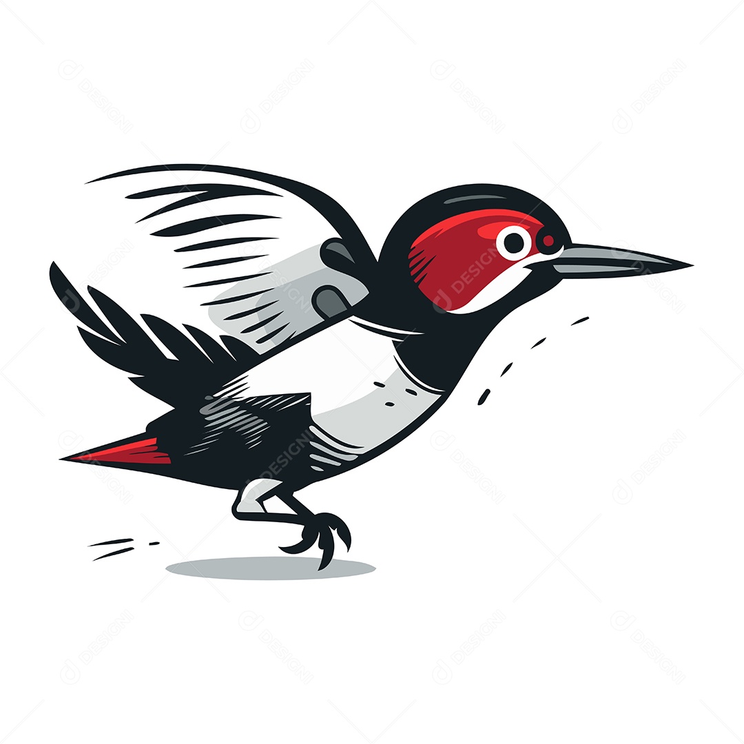 Pica Pau de Desenho Animado Ilustração Vetor EPS