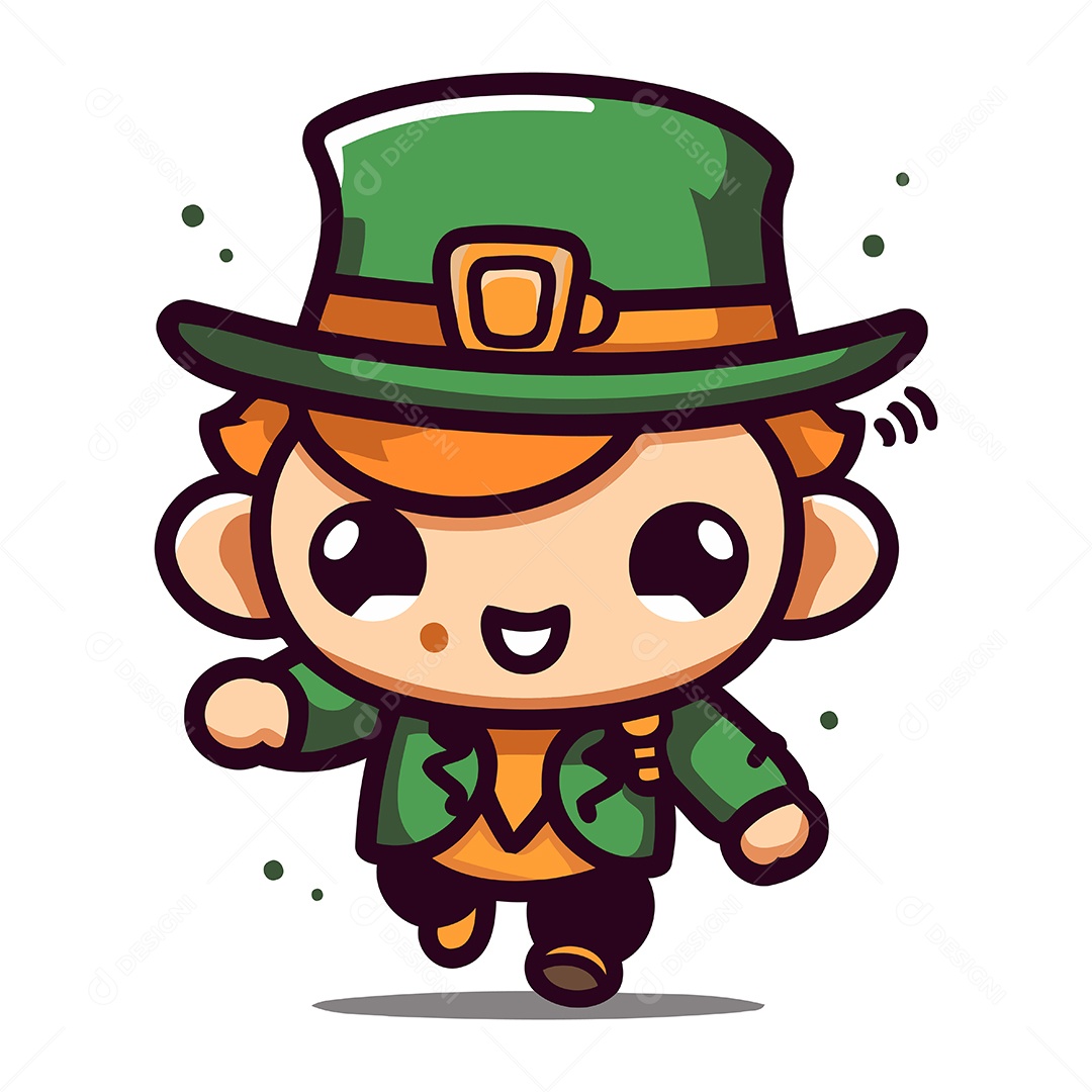 Duende de Desenho Animado Ilustração Vetor EPS