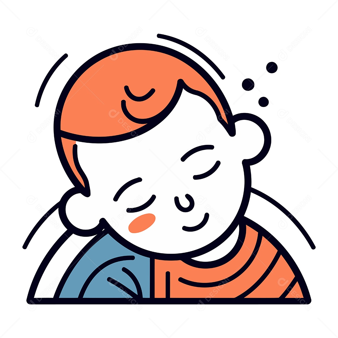 Menino Bonitinho de Desenho Animado Ilustração Vetor EPS