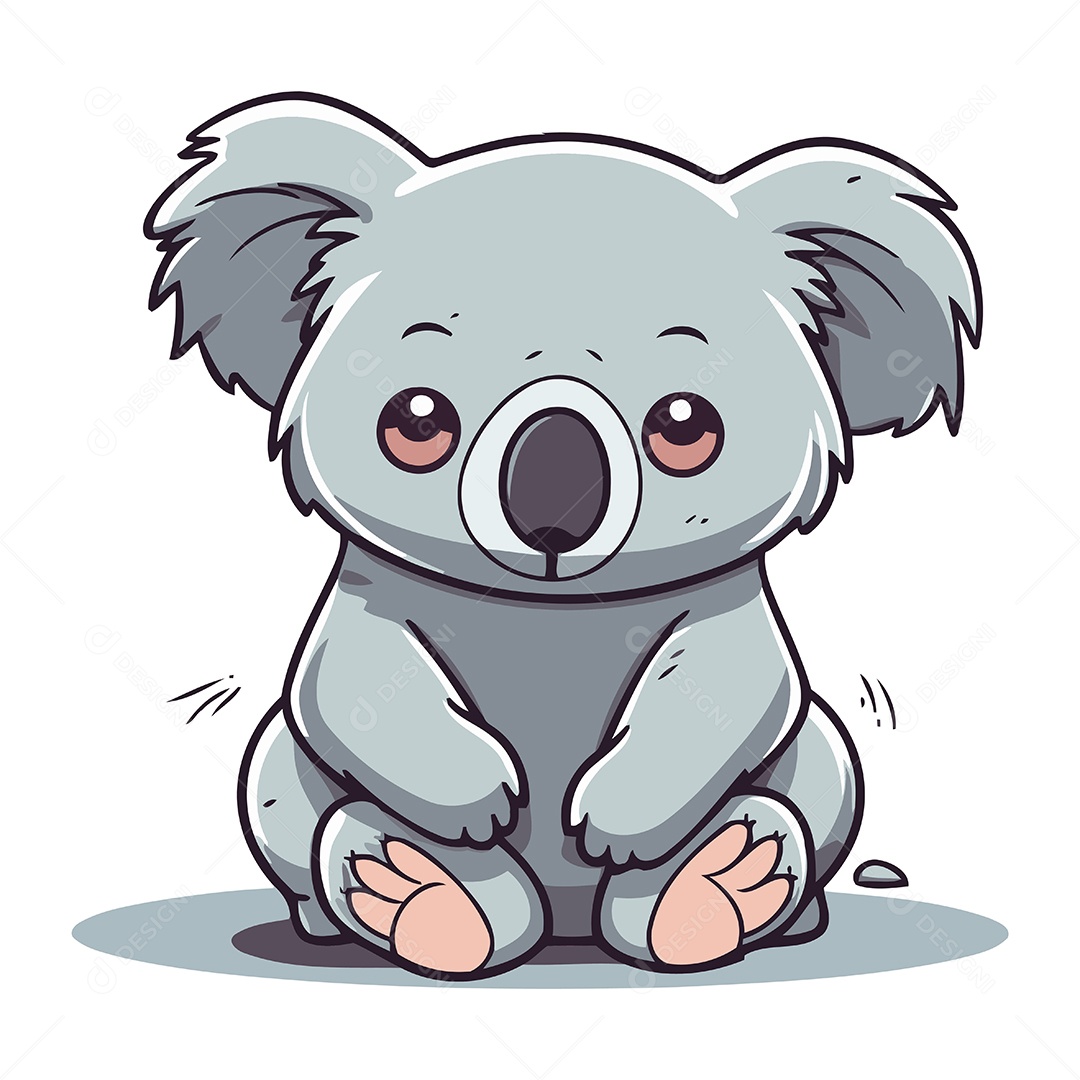 Coala de Desenho Animado Ilustração Vetor EPS