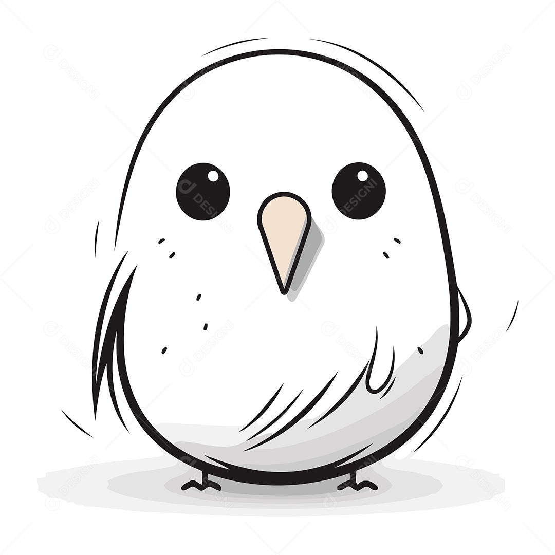 Coruja de Desenho Animado Fofa Ilustração Vetor EPS