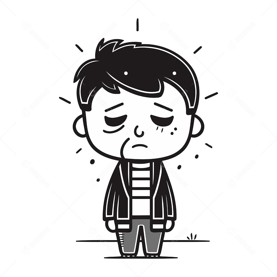 Homem de Desenho Animado Ilustração Vetor EPS