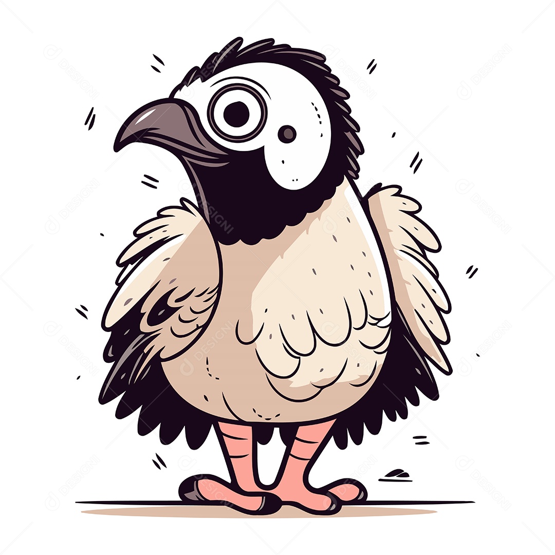 Abutre de Desenho Animado Ilustração Vetor EPS