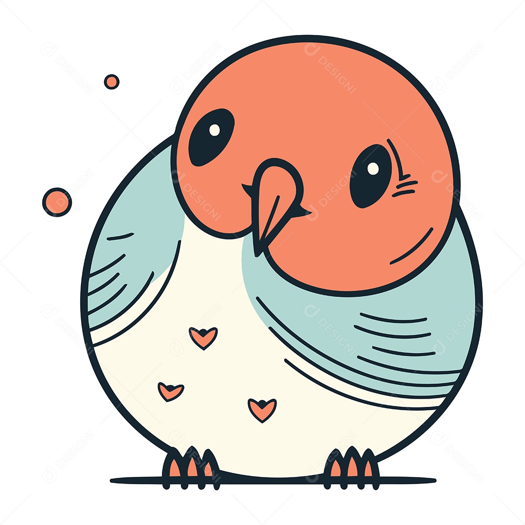 Passarinho de Desenho Animado Ilustração Vetor EPS