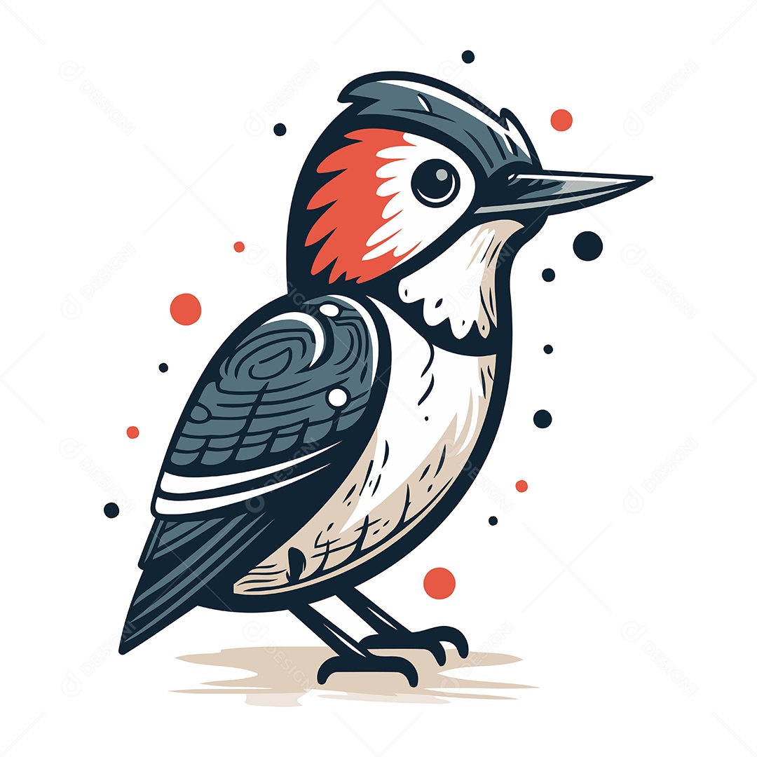 Pica Pau de Desenho Animado Ilustração Vetor EPS