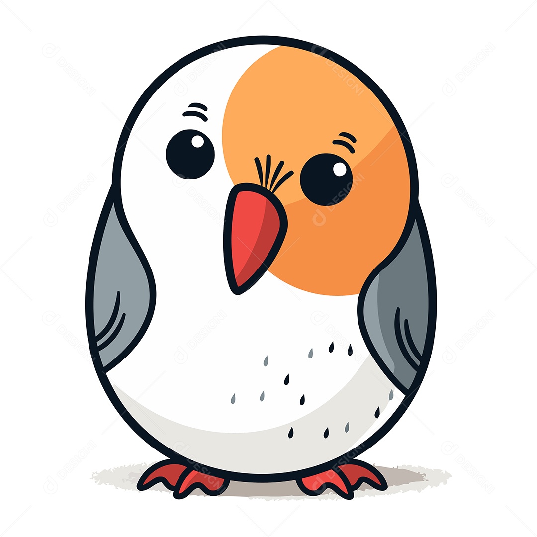 Passarinho de Desenho Animado Ilustração Vetor EPS