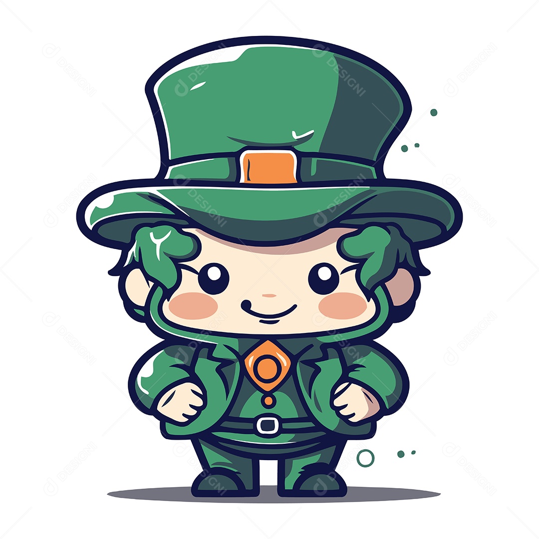 Duende de Desenho Animado Ilustração Vetor EPS