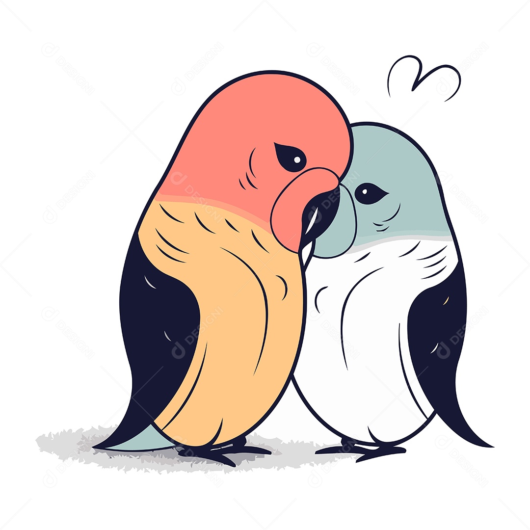 Pássaros de Desenho Animado Ilustração Vetor EPS