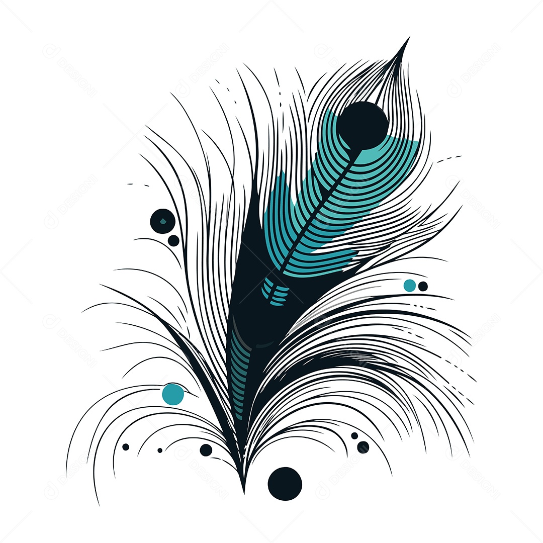 Pena de Desenho Animado Ilustração Vetor EPS