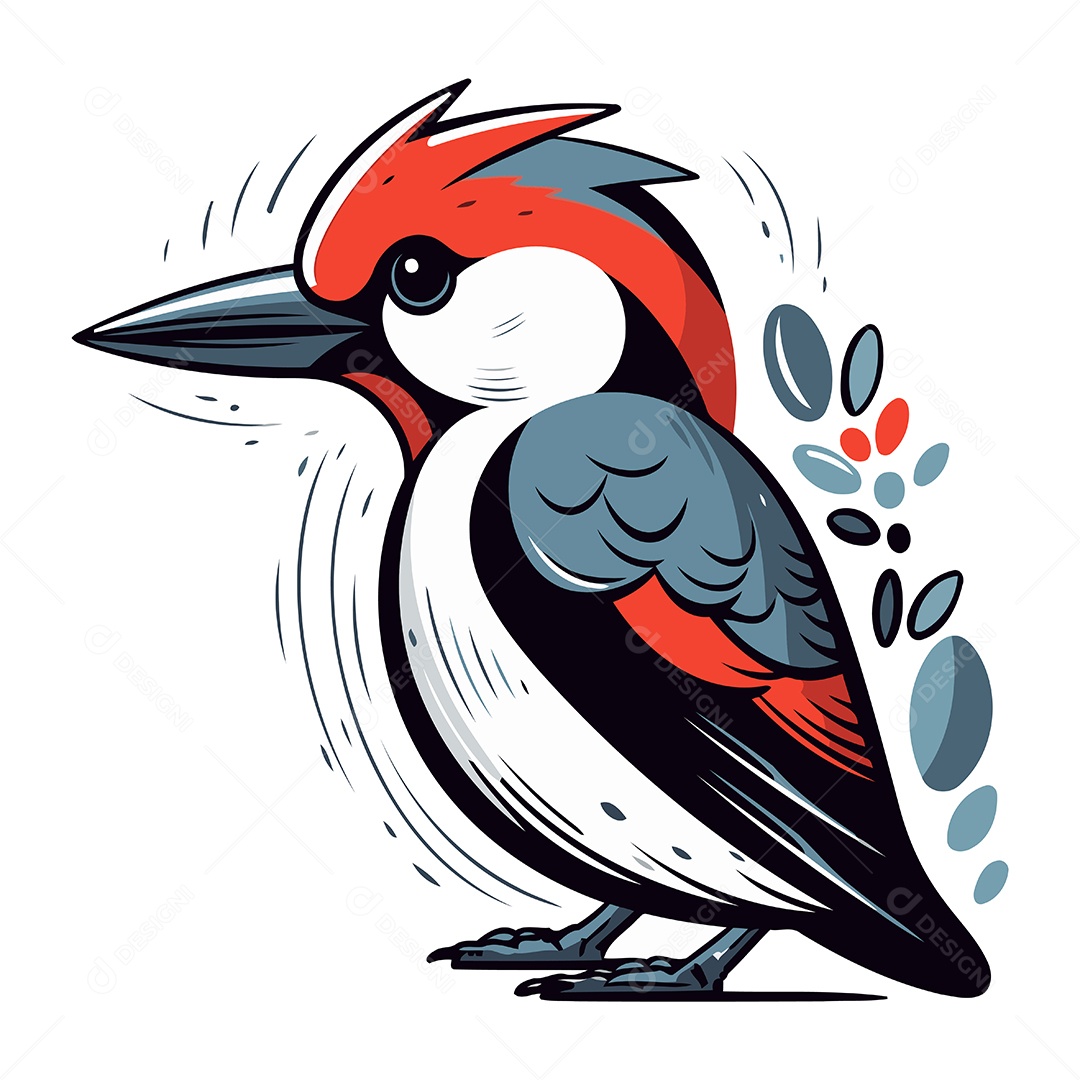 Pica Pau de Desenho Animado Ilustração Vetor EPS