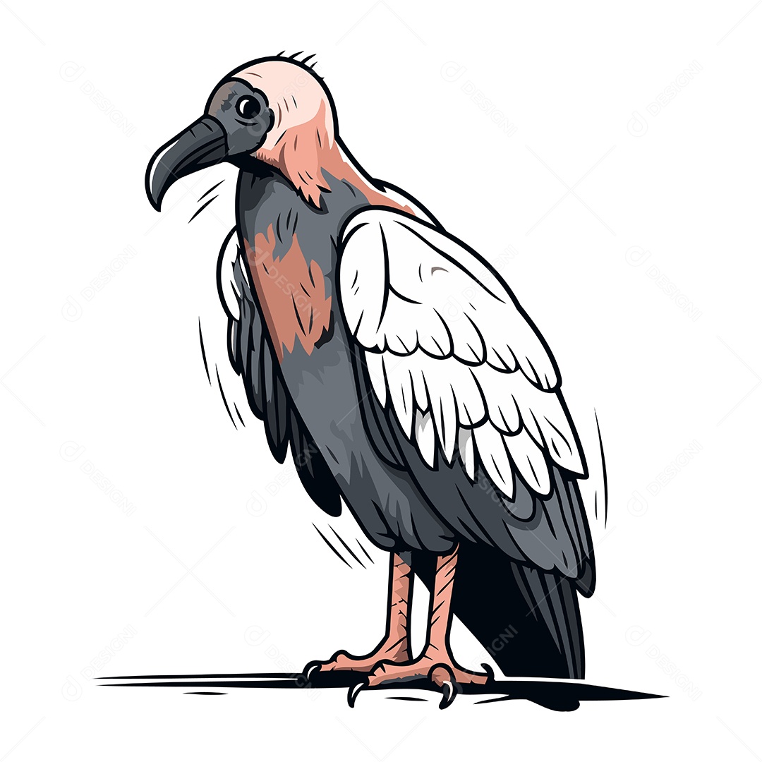 Abutre de Desenho Animado Ilustração Vetor EPS