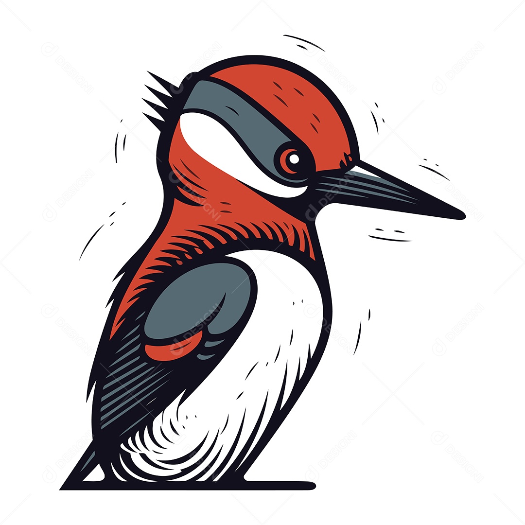 Pica Pau de Desenho Animado Ilustração Vetor EPS