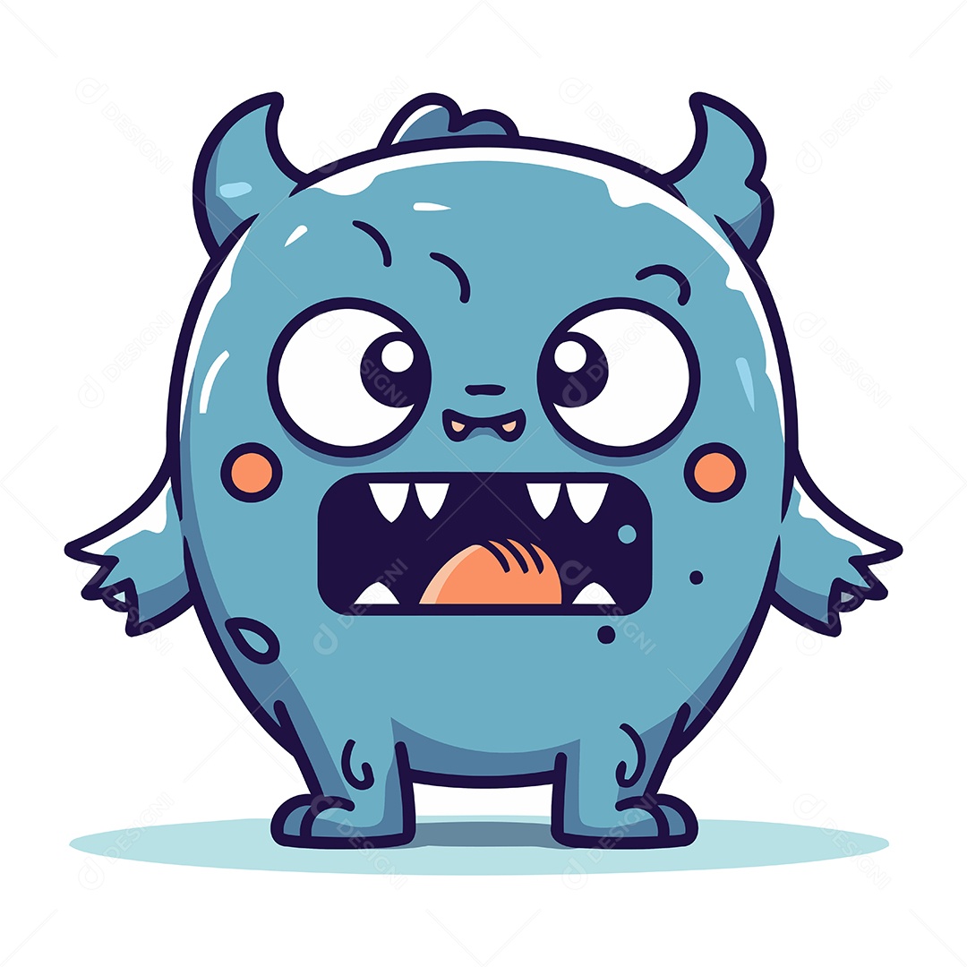 Monstro de Desenho Animado Ilustração Vetor EPS