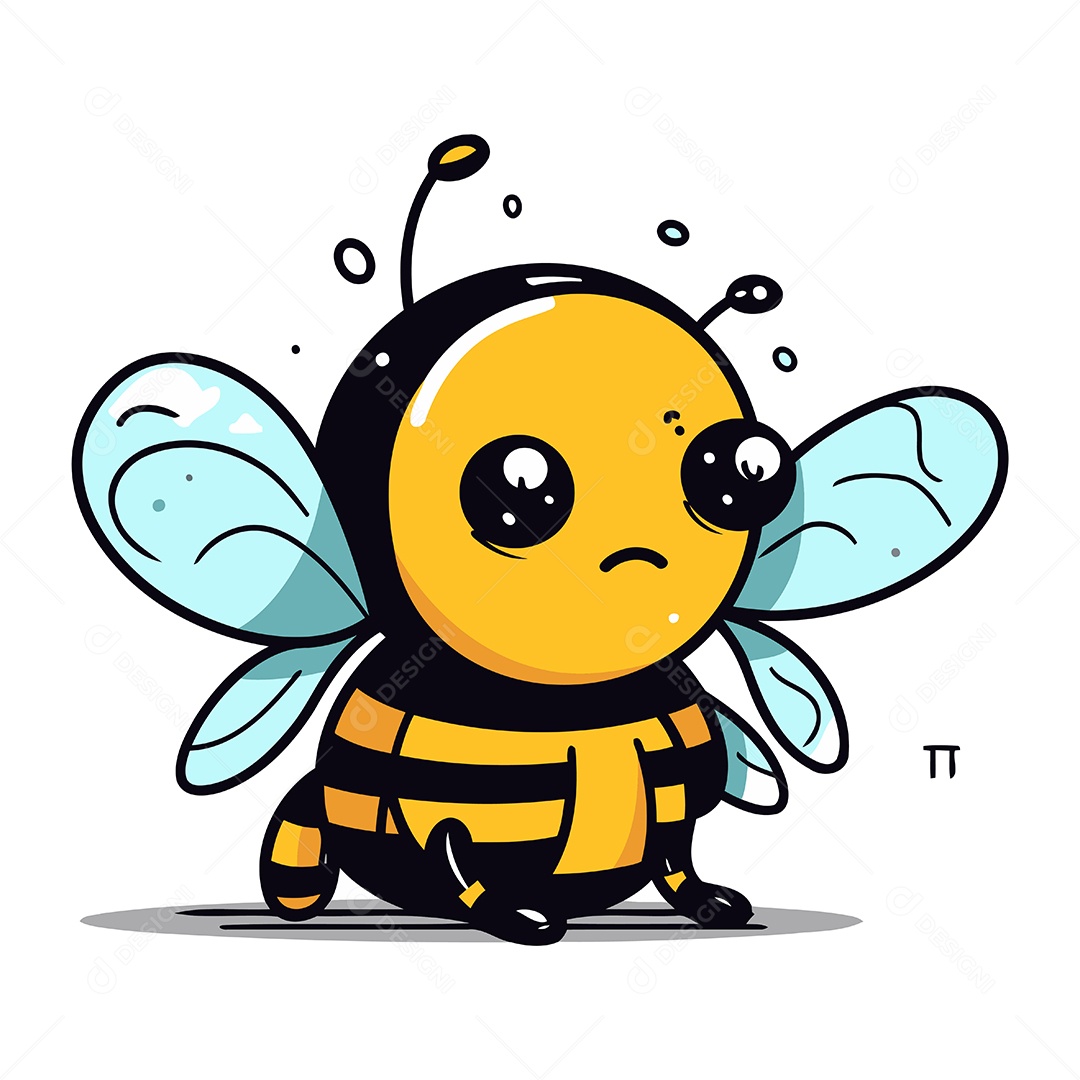 Abelha de Desenho Animado Ilustração Vetor EPS
