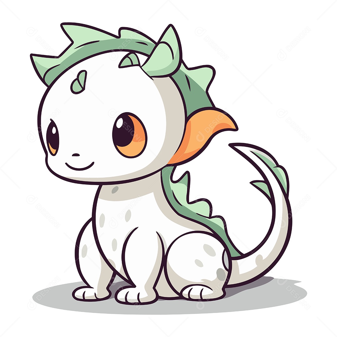 Dragão de Desenho Animado Ilustração Vetor EPS