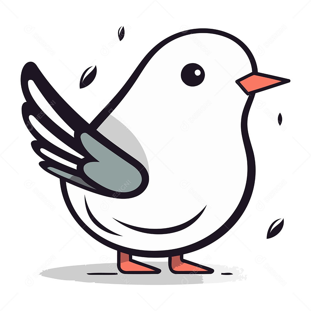 Pombo de Desenho Animado Ilustração Vetor EPS